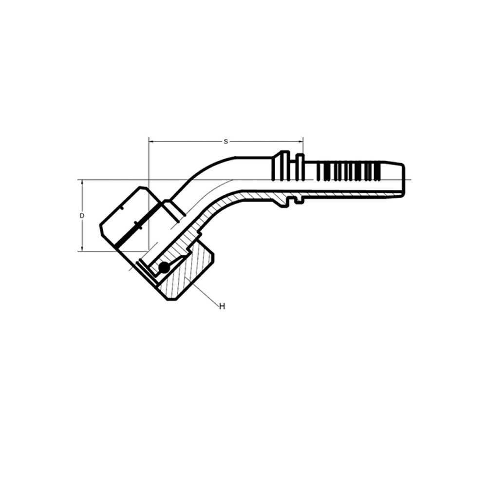 DIN (S) – FEMALE DIN 24° CONE – HEAVY DUTY (45° SWEPT ELBOW) DIN (S) – FEMALE DIN 24° CONE – HEAVY DUTY (45° SWEPT ELBOW)