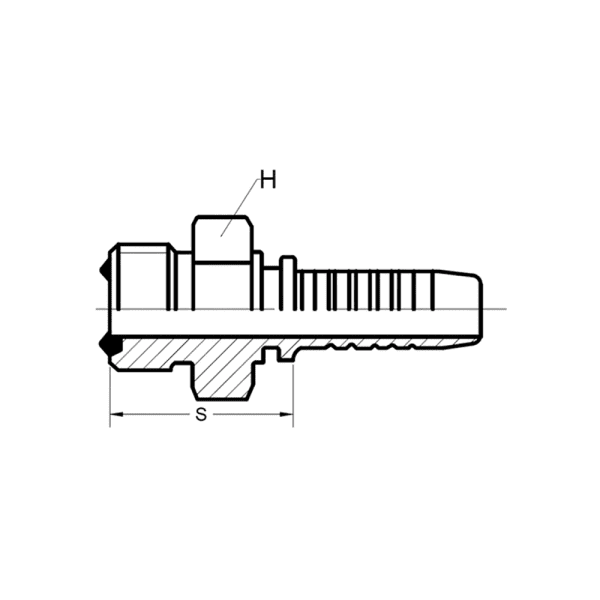 ORF – MALE O-RING FLAT FACE
